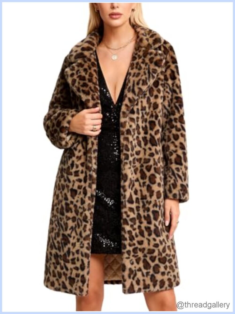 Women Faux Fur Coat Lapel Jacket Fluffy Fuzzy with Pockets